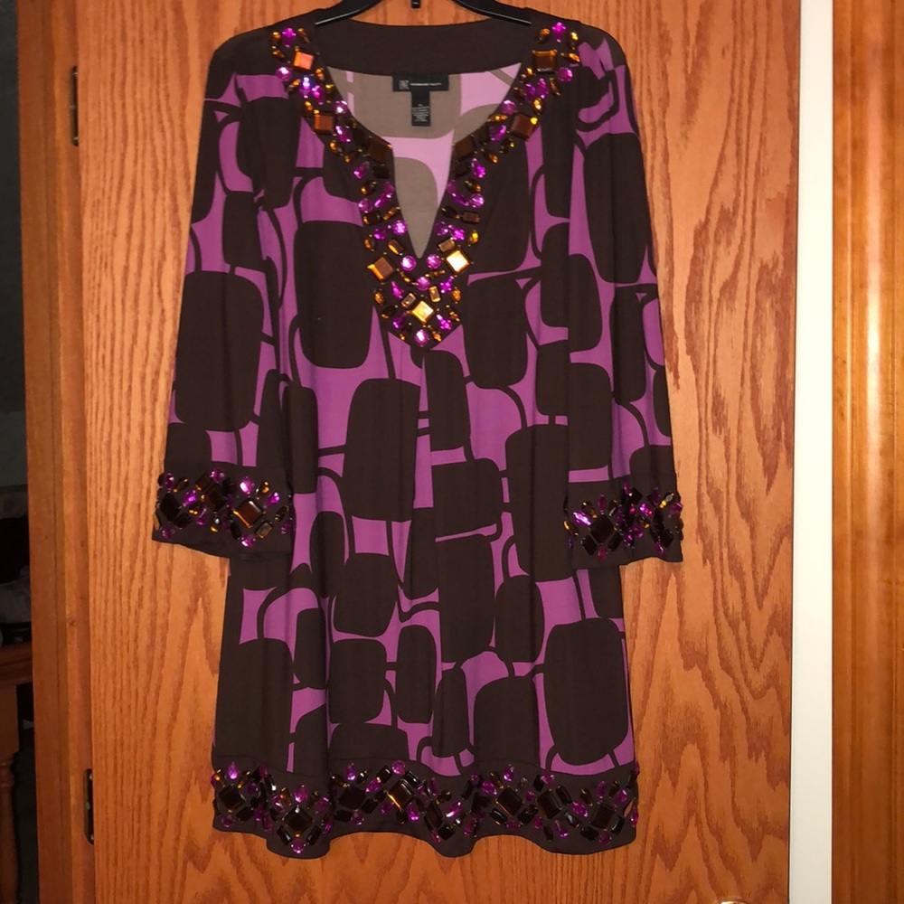 Never worn dress with jewel detail